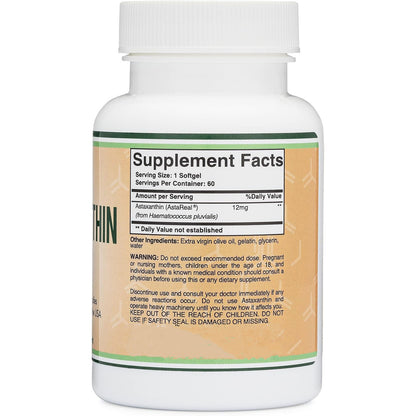 Astaxanthin Soft Capsules Dietary Supplement